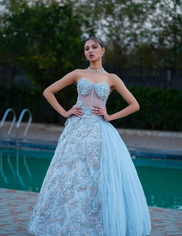 Celeste Embroidered Tulle Couture Gown